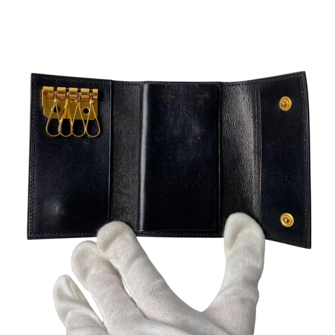 [入手困難] エルメス HERMES ボックスカーフ 8連 キーケース ブラック