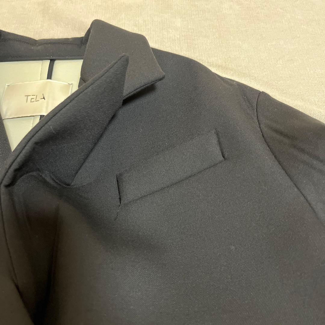 TELA (テラ)　シングルブレスト　黒　チェスターコート 40