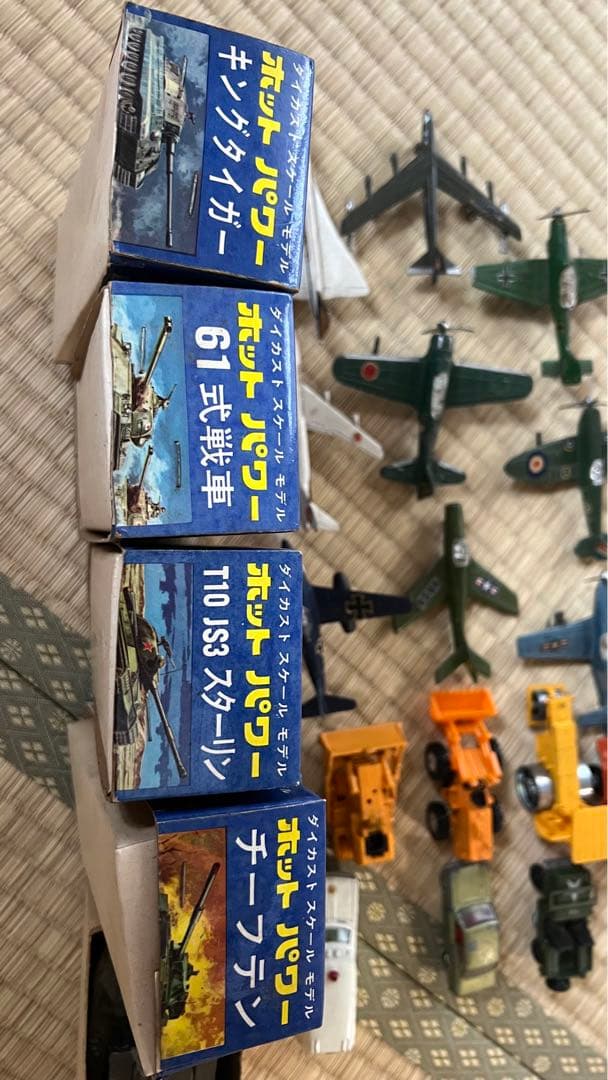 超レトロ❗️トミカ他箱付き戦車、飛行機、海外製含。
