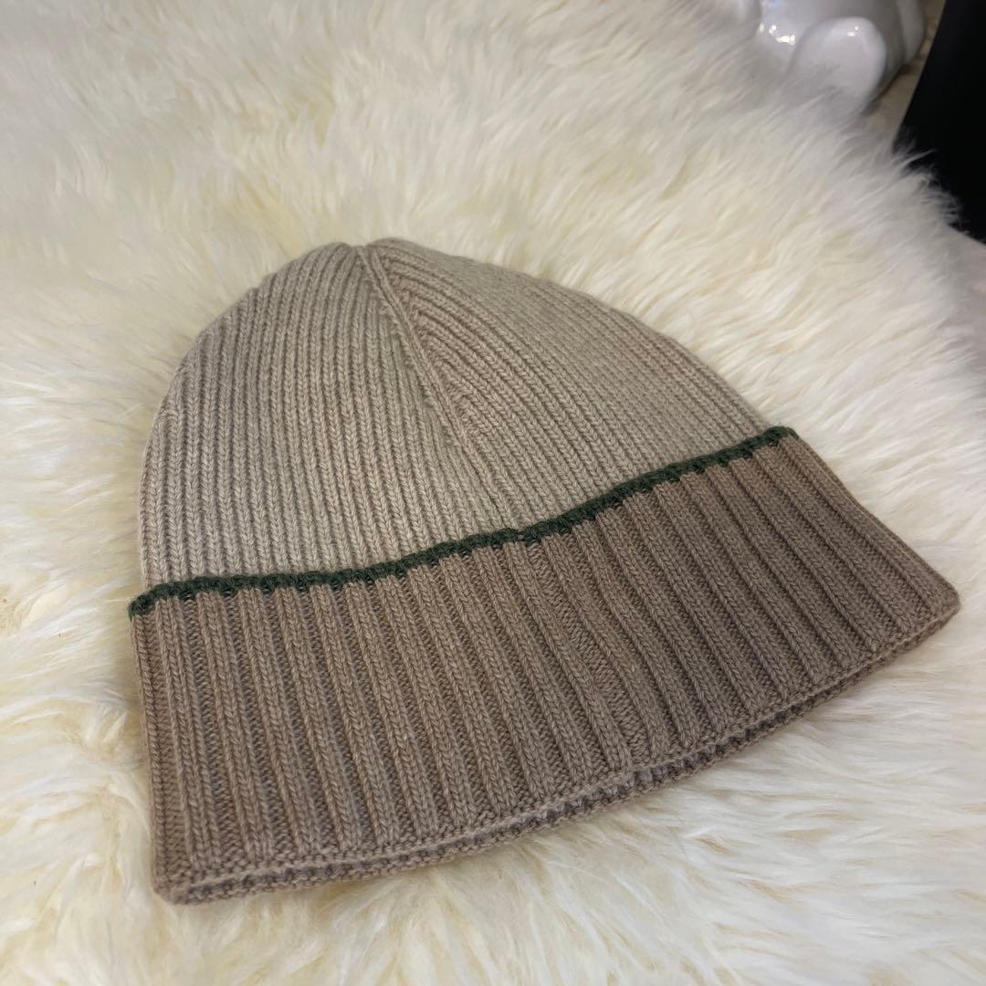LOEWE ロエベ　ニット帽子　ベージュ　ウール100%