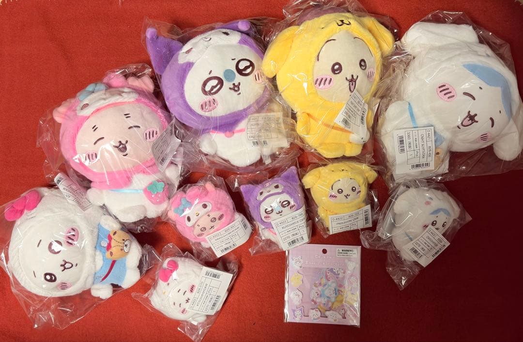 販売終了品　サンリオキャラクターズ ぬいぐるみ まとめ売り ちいかわ　プレミア