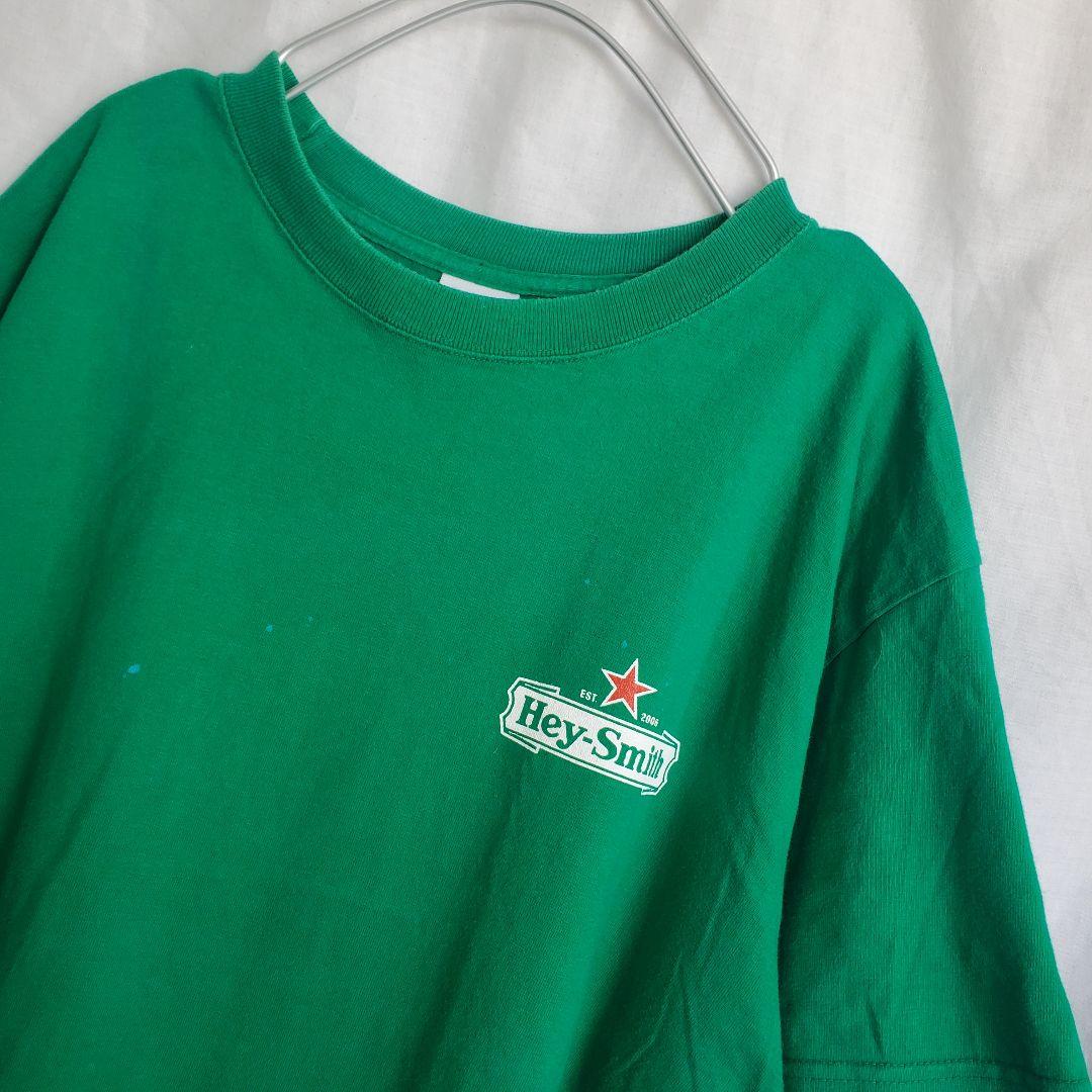 希少 HEY-SMITH Tシャツ XL バンドTシャツ ハイネケン グリーン