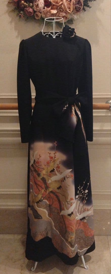 ③着物リメイク✨ М✨上品な留袖ドレス✨