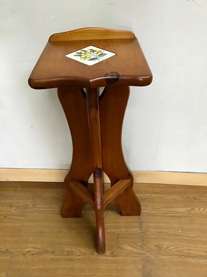 happylifenao7☆管545☆天然木☆タイル張り☆コンソール