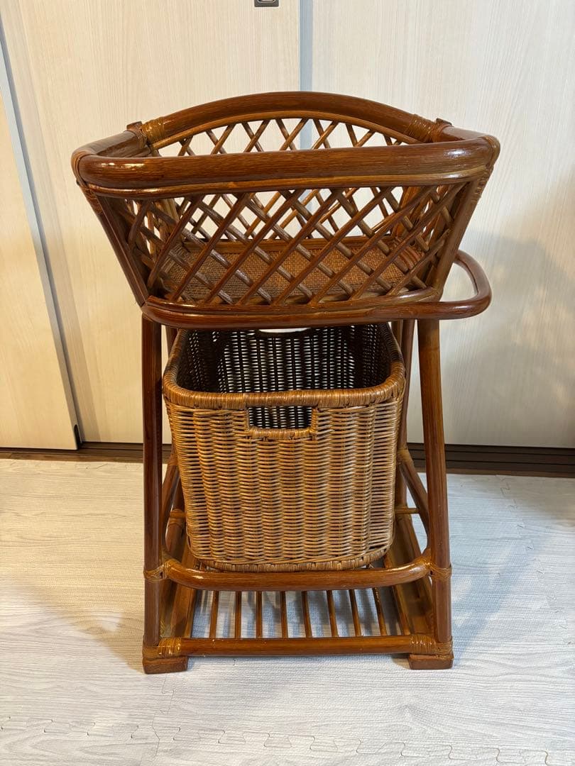 籐 脱衣かご ラタン