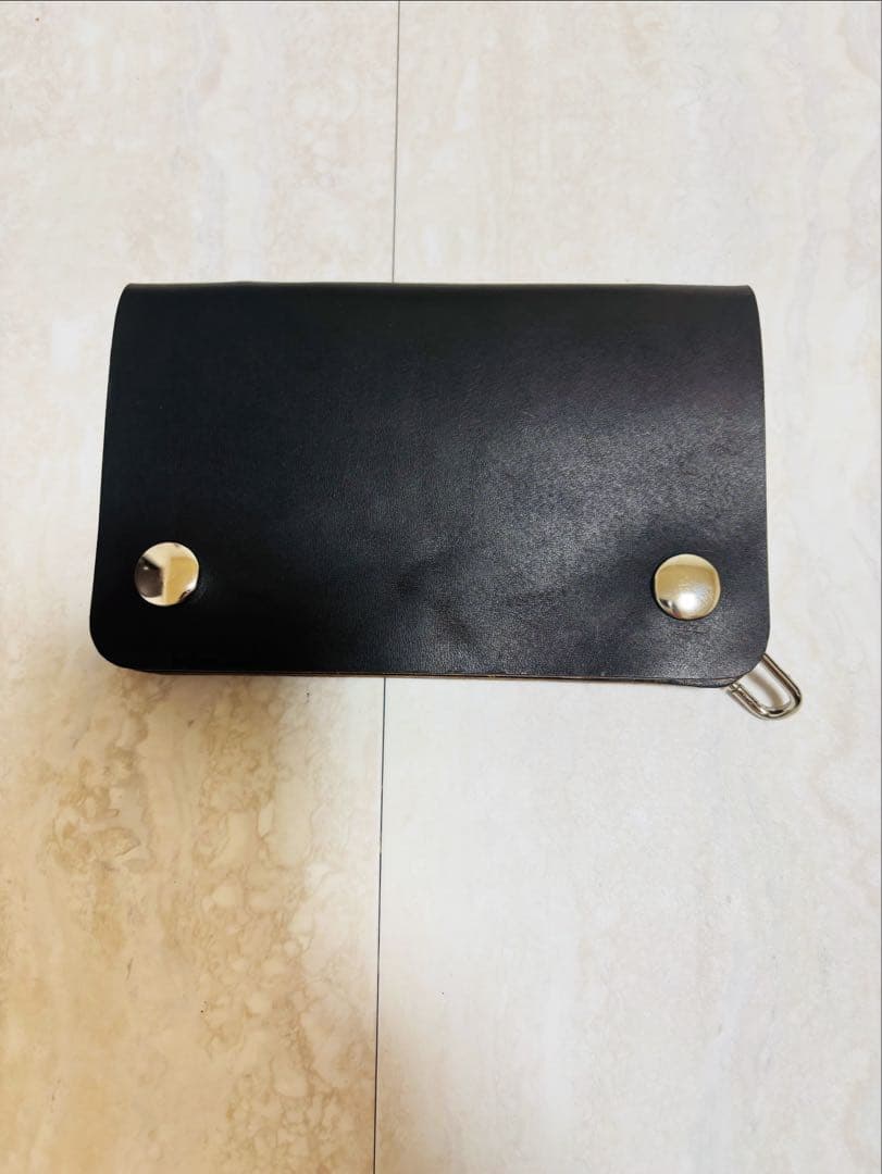 ミドルトラッカーウォレット　三層　茶芯　レザークラフト　ハンドメイド