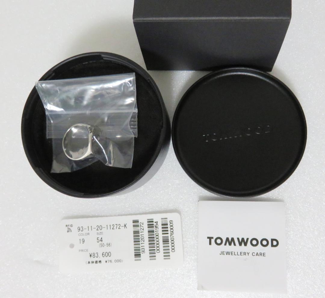 アクセサリー TOM WOOD Cushion Black Molecule Ring 54