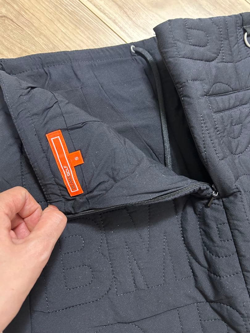 ビームスゴルフレディースウェアキルティング中綿ブルゾンスカートブラック