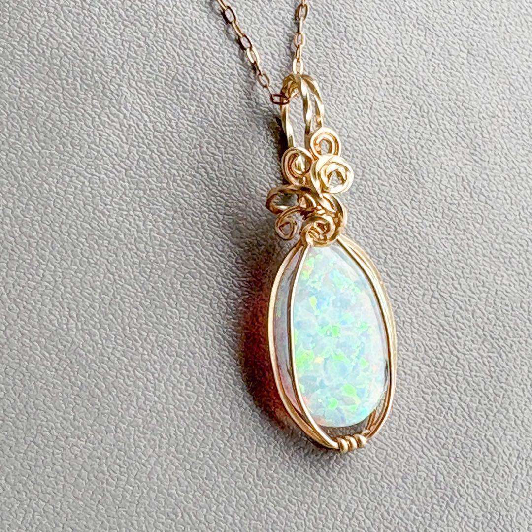 ngoma フリーサイズリング、京都オパール14kgfトップ、チェーン