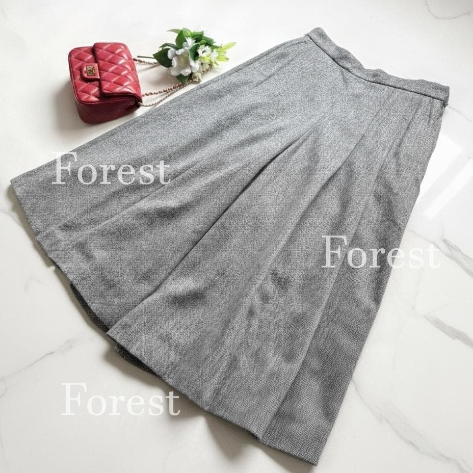 【新品】シルクネップヘリンボーン ガウチョパンツ　size44　23区