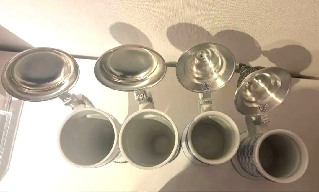 陶器製ビールジョッキ 4点セット