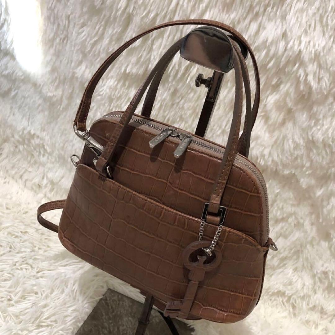 未使用級✨フォクシー レザー　2way ショルダーバッグ ポシェット