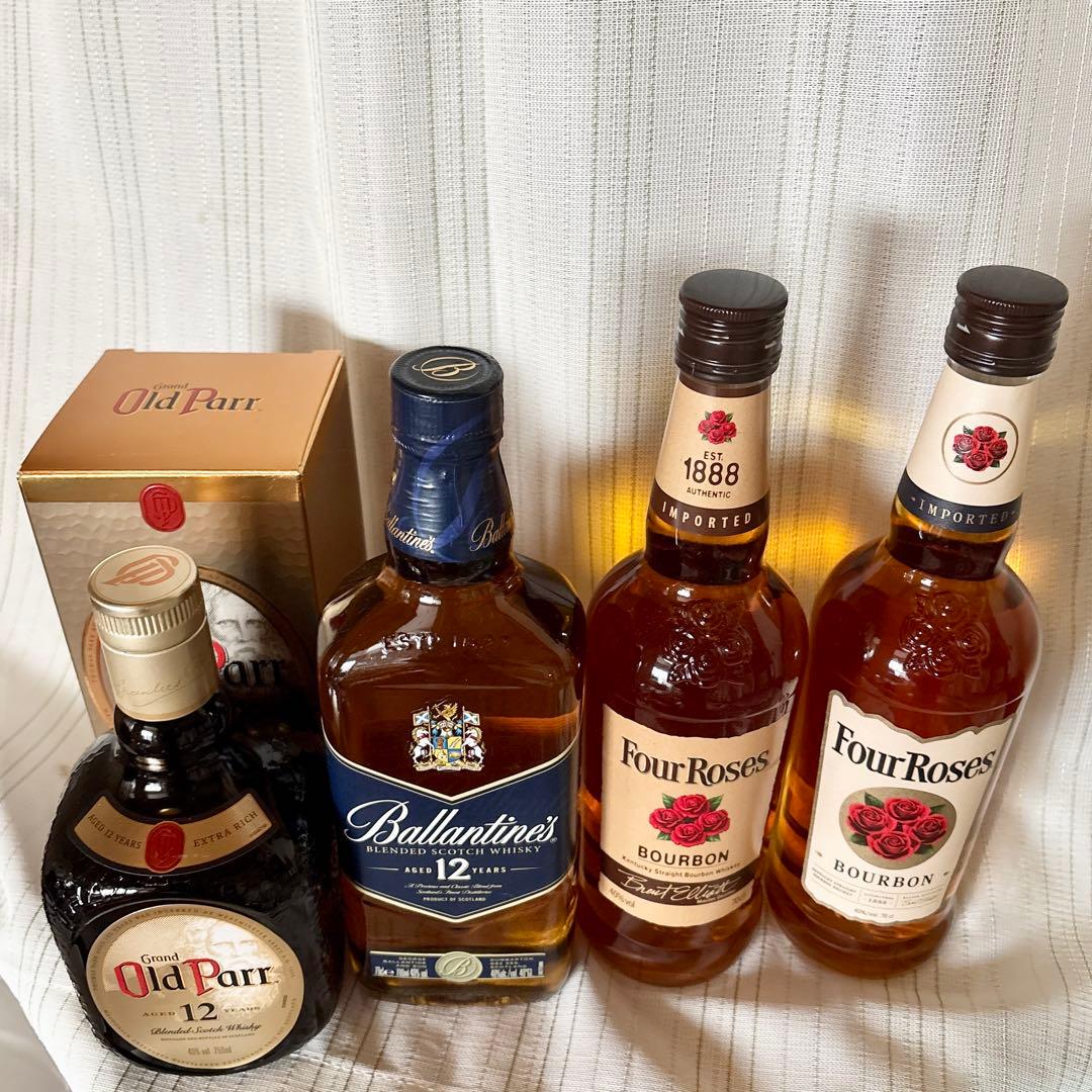 限定価格❣️バランタイン12年Old Parr12年フォアローゼズウイスキー4本