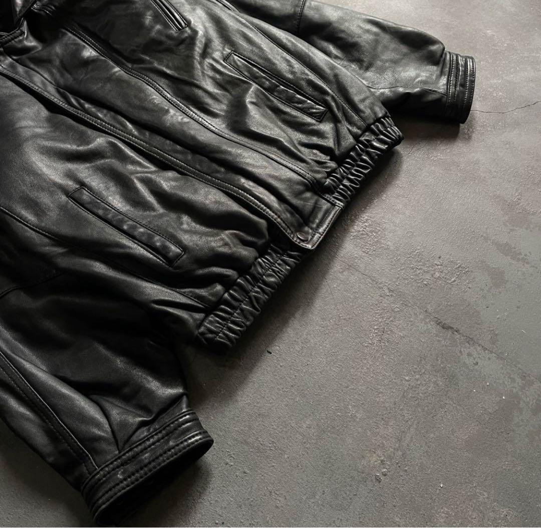 vintage leather jacket 本革レザージャケット　シルエット◎