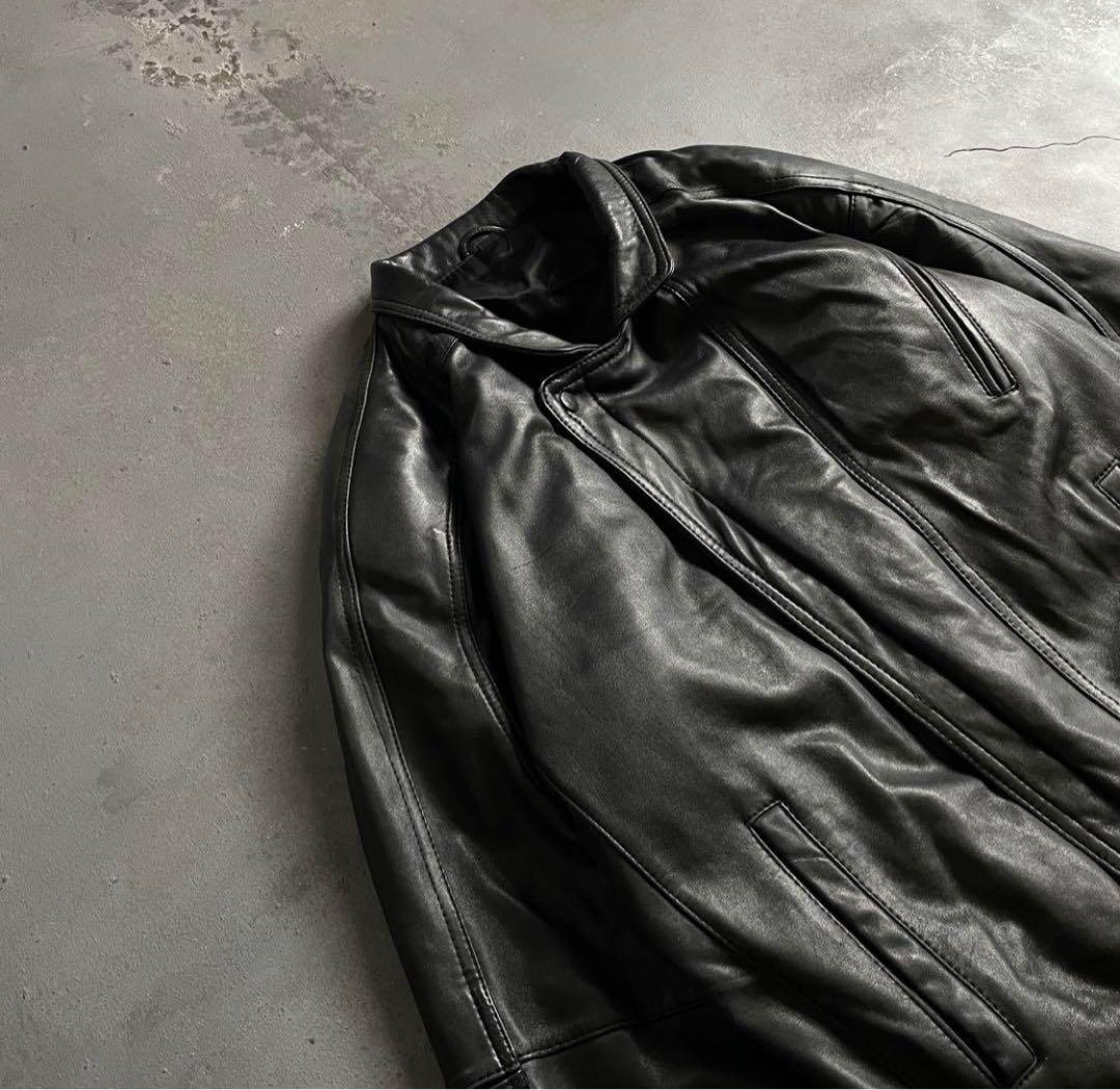 vintage leather jacket 本革レザージャケット　シルエット◎