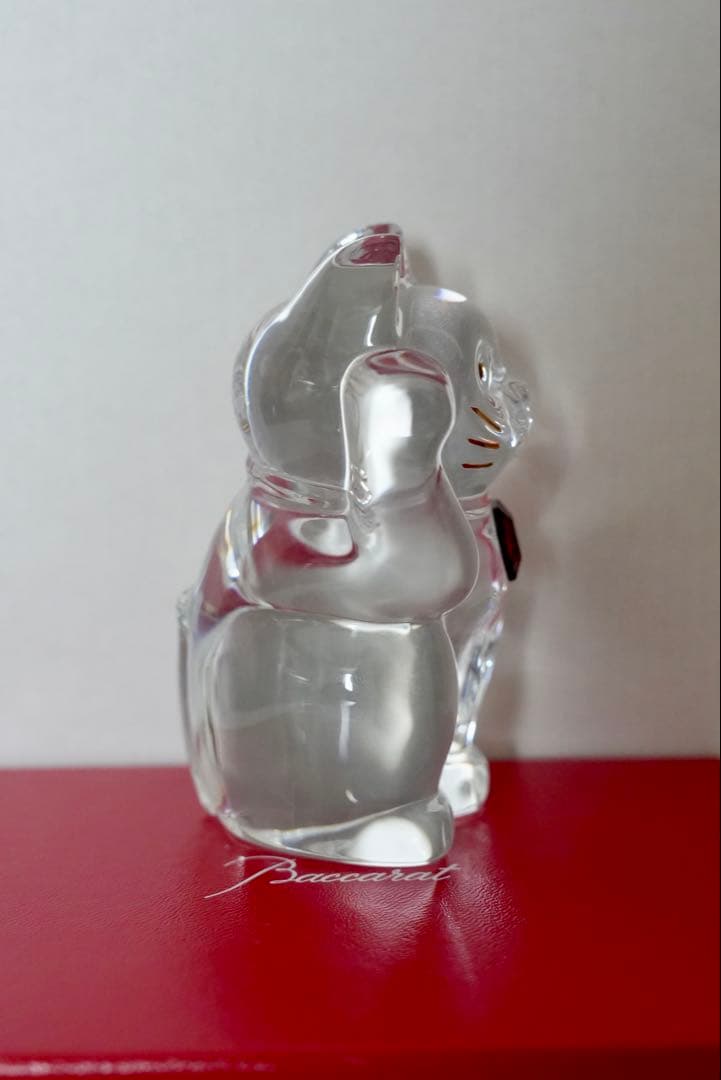 希少！バカラ まねき猫 レッドオクトゴン 箱付き 美品