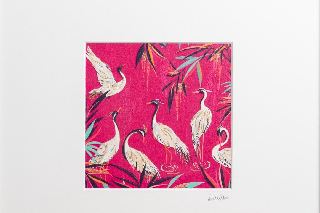 Sara Miller ピンクヘロンウォールアート