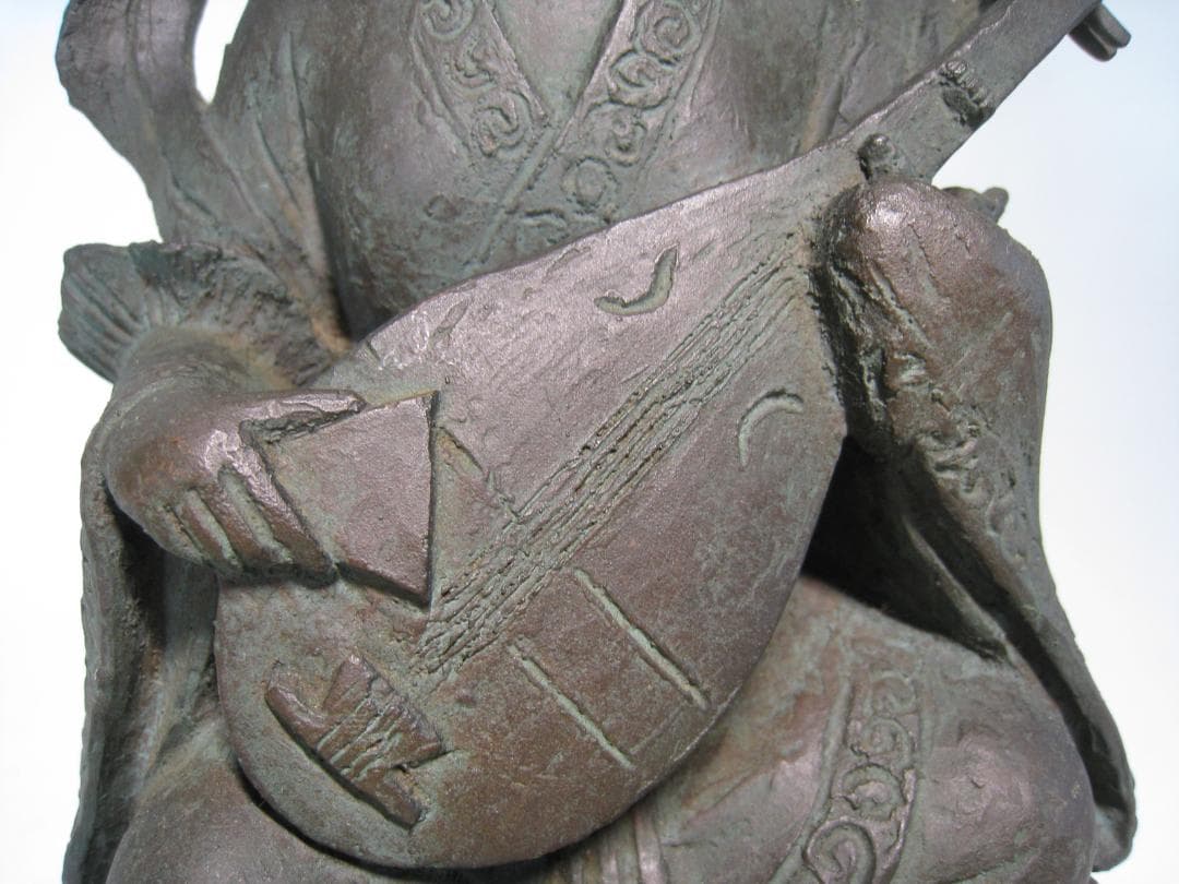 弁財天像　佐藤助雄　ブロンズ製　　芸能、学問、財運、水の女神