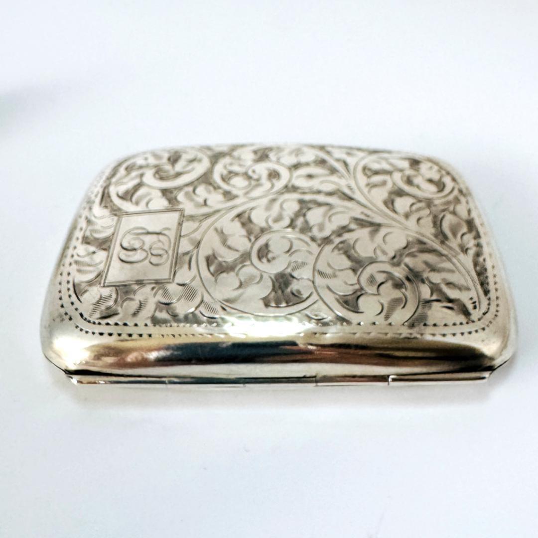 1850年代 英国 純銀製 ケース イギリス 925 バーミンガム ライオン