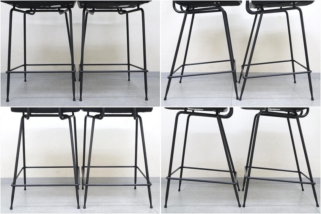 A1 スクエアルーツ SOLI カウンター チェア 椅子 オーク 革 スツール