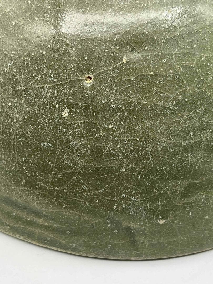 南宋時代～元時代　青磁 龍泉窯刻花唐草文碗　耀州窯皿　龍泉窯(C-76)