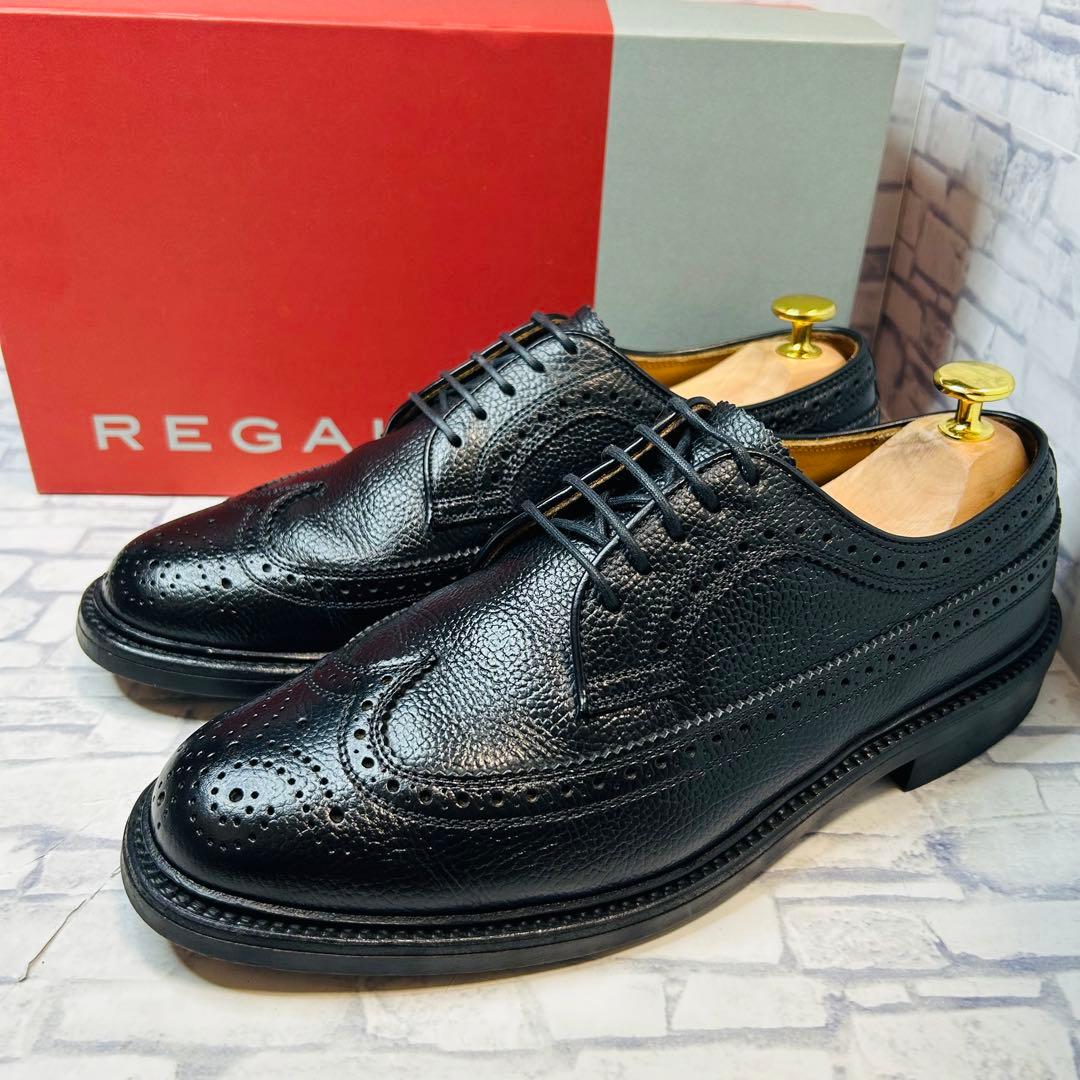 未使用級 REGALリーガル 2585 ウィングチップ シボ革 24.5cm