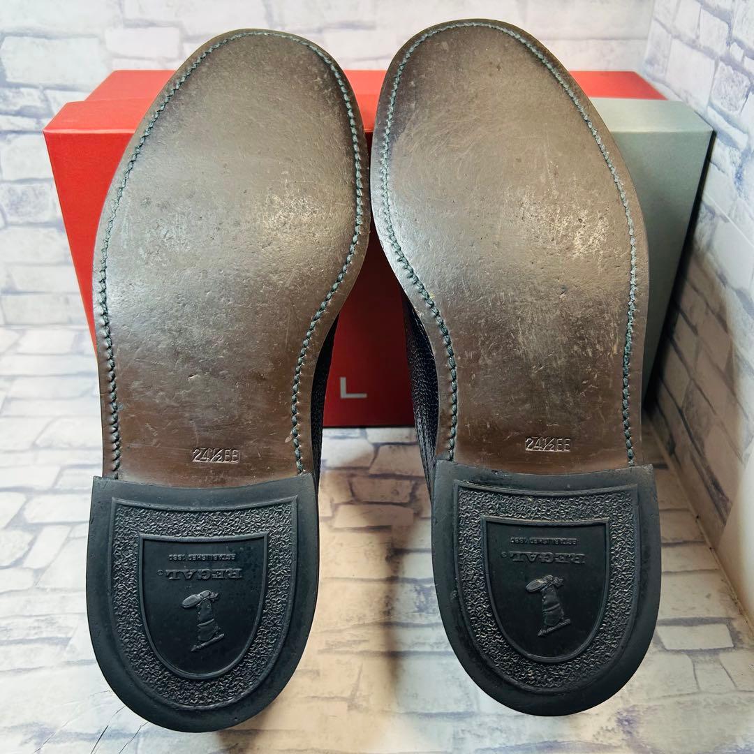 未使用級 REGALリーガル 2585 ウィングチップ シボ革 24.5cm