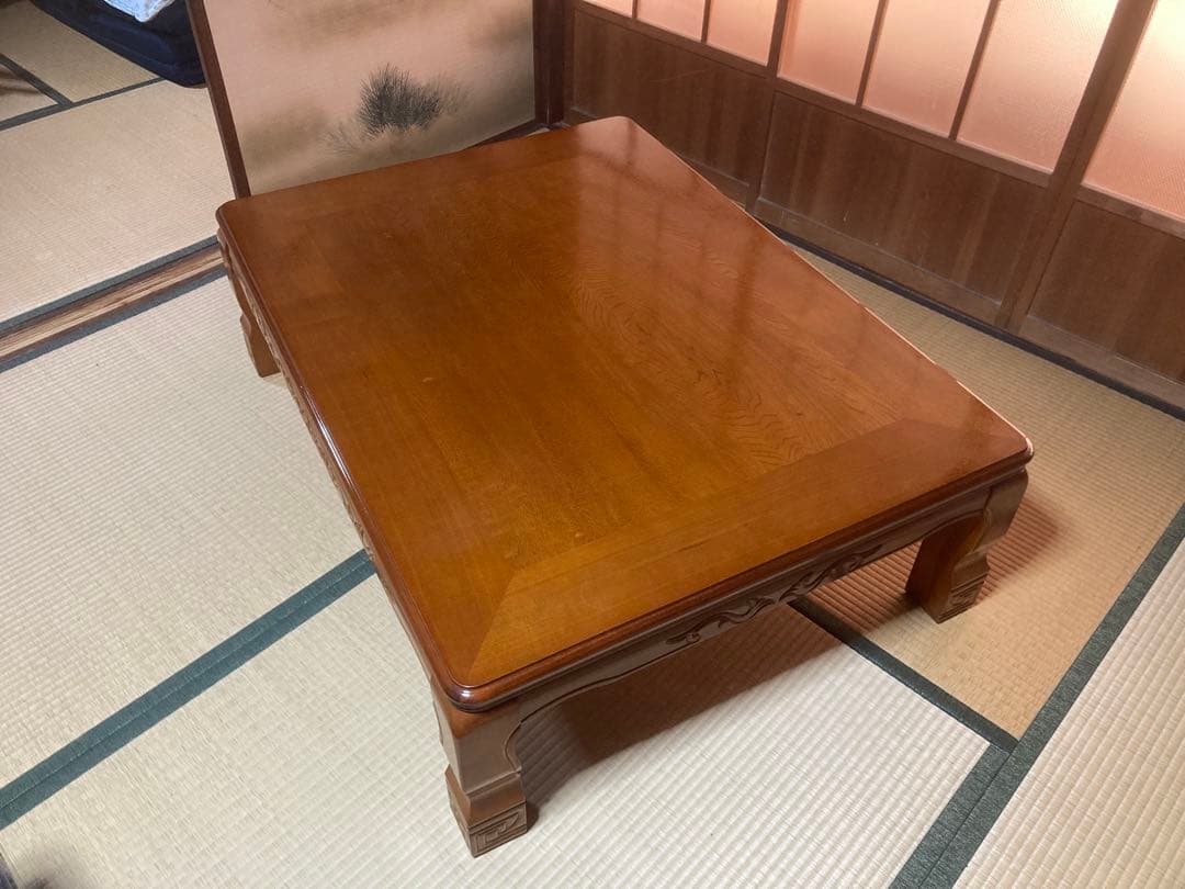 日美（ニチビ）天然木単板テーブルこたつ