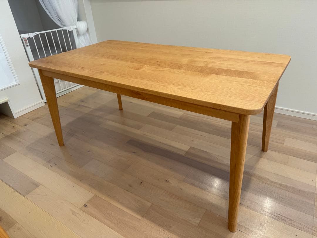 マユゲ犬！ 堀田木工所 無垢 ダイニングテーブルのみ 150 引き取り可