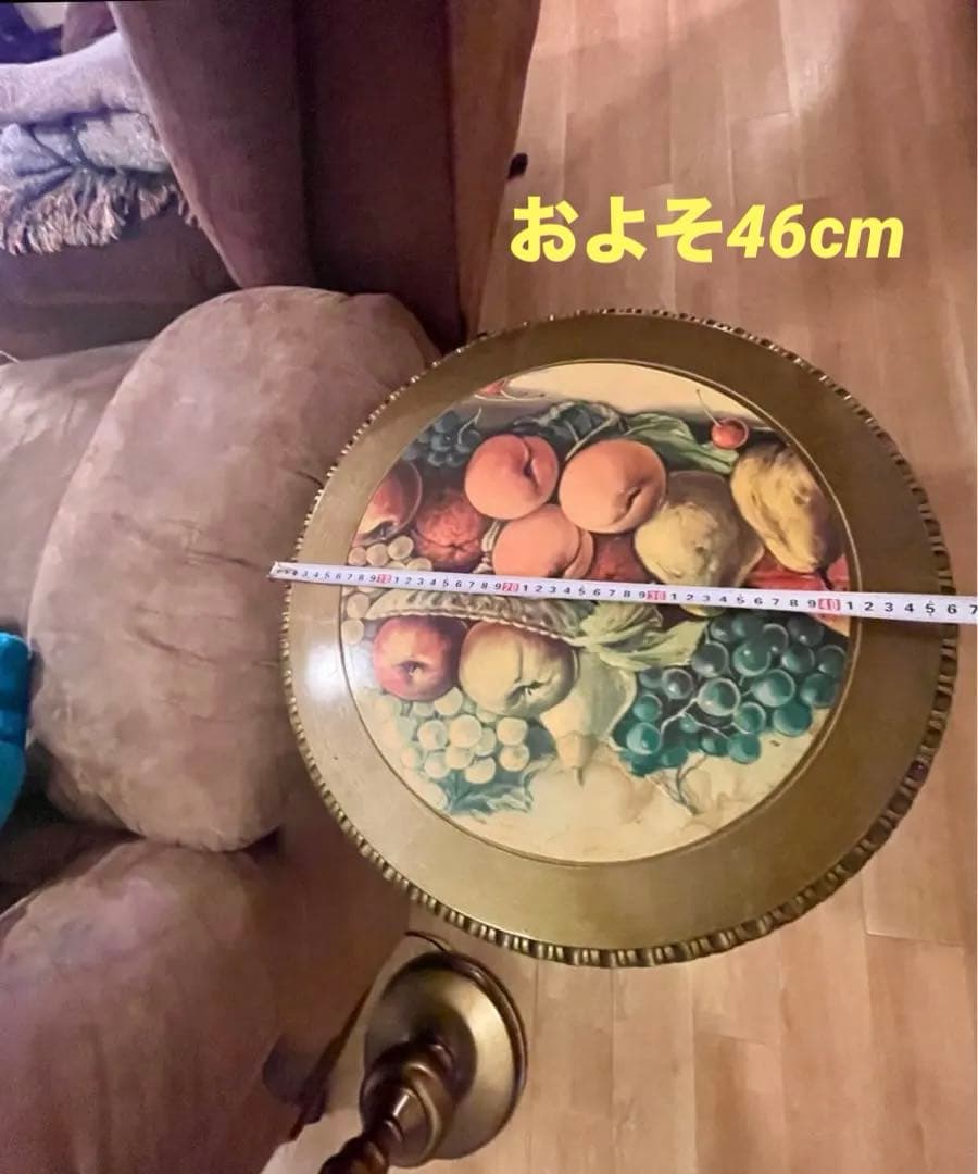 イタリア製　猫足　ブロンズ　サイド/コーヒーテーブル　送料込み