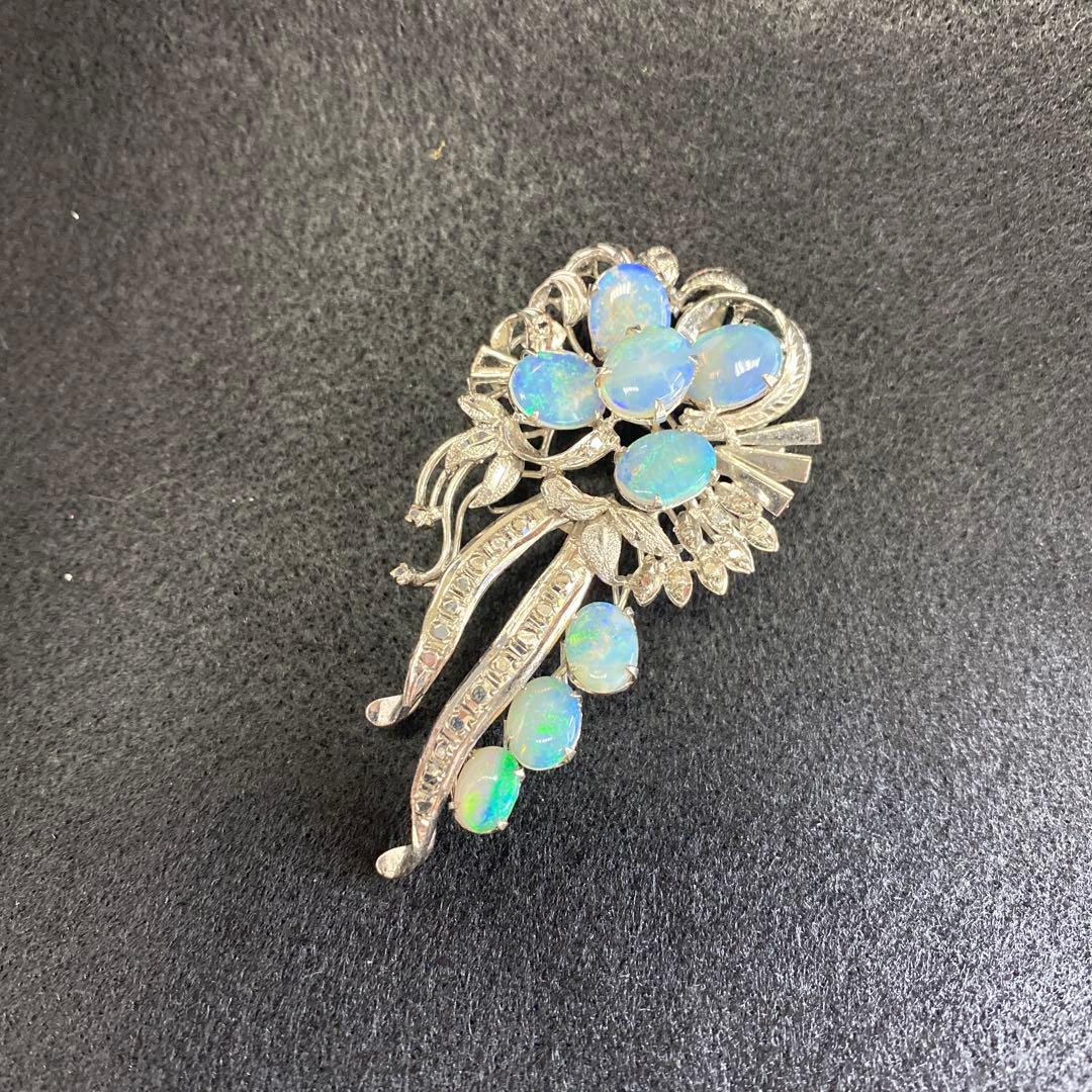 18K刻印　オパールブローチ　12.0g東Y7-0225ア㉜