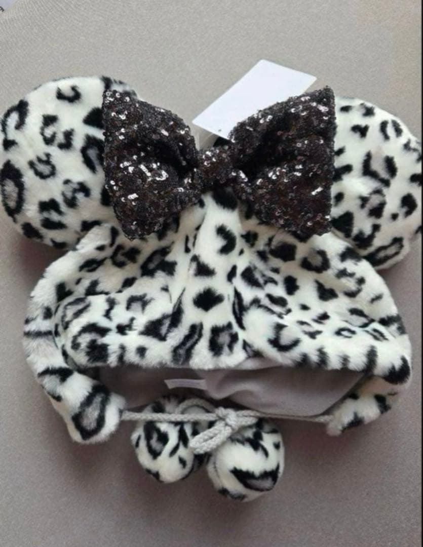 ディズニー　ファンキャップ　ヒョウ柄　豹柄　ピンク　セット　レオパード　ミニー