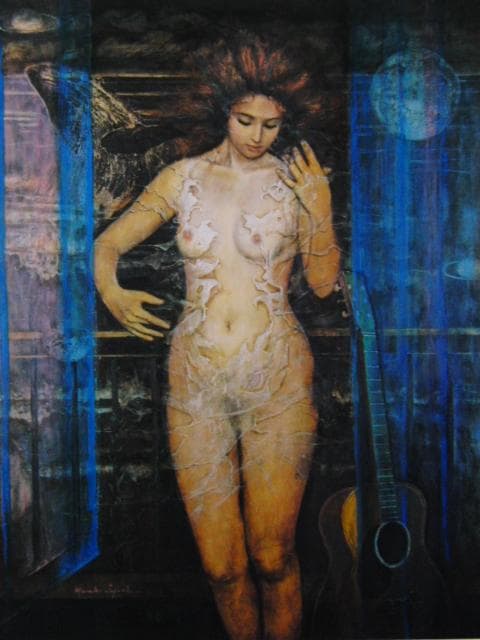 田口正子、ラメールシリーズより（その15）、希少な額装用画集より、新品高級額装付