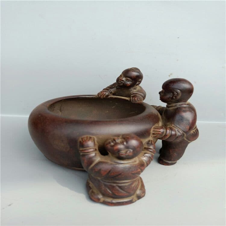 値段を下げる 正統古宜興紫砂（三人の子供）紫砂水槽文房用品