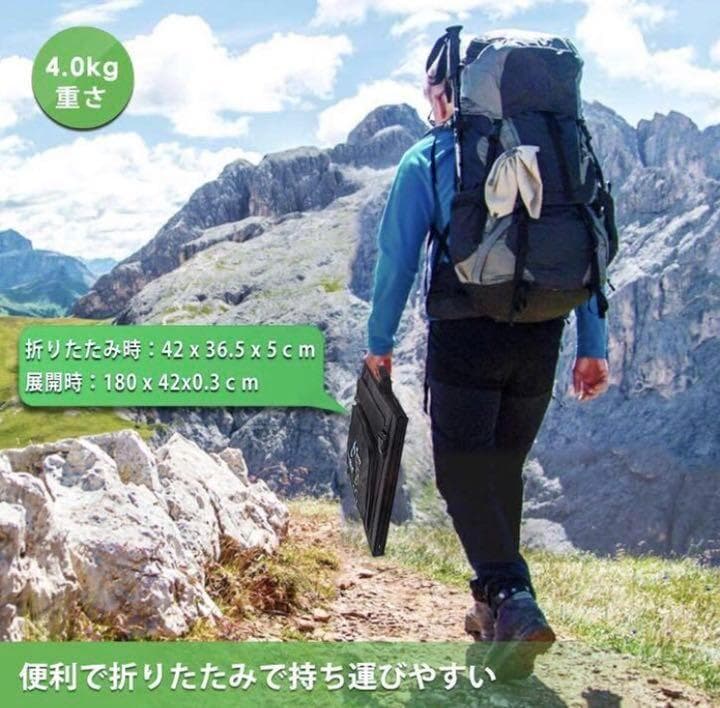 殆どのポータブル電源に併用OK❣100W出力＆パネル5枚搭載♪❤ソーラーパネル