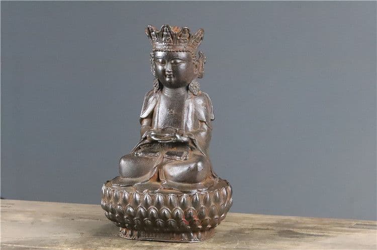 鉄器 鉄仏 仏像 蓮華坐観音菩薩仏像 阿弥佗仏 工芸品 置物