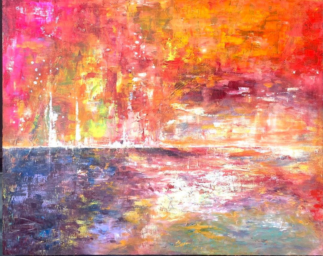 絵画　油絵　原画　抽象画　現代アートF30