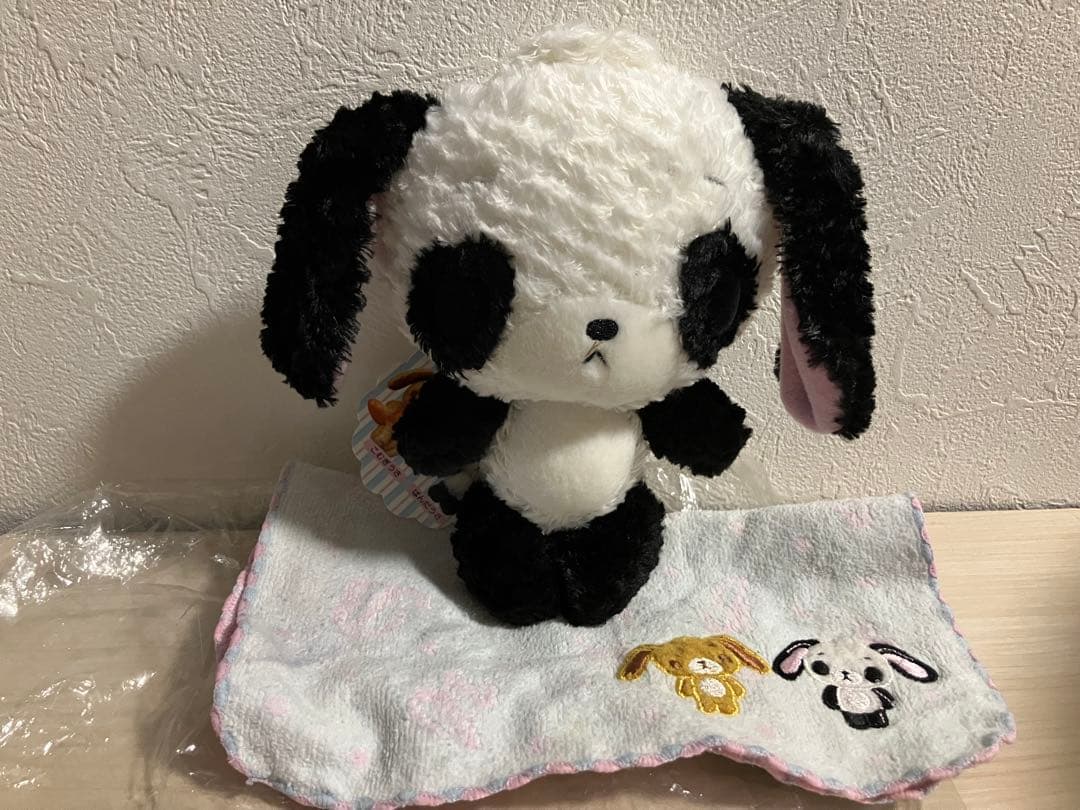 激レア　未使用サンリオ　シュガーバニーズ　パンダうさ　ぬいぐるみ　おまけタオル