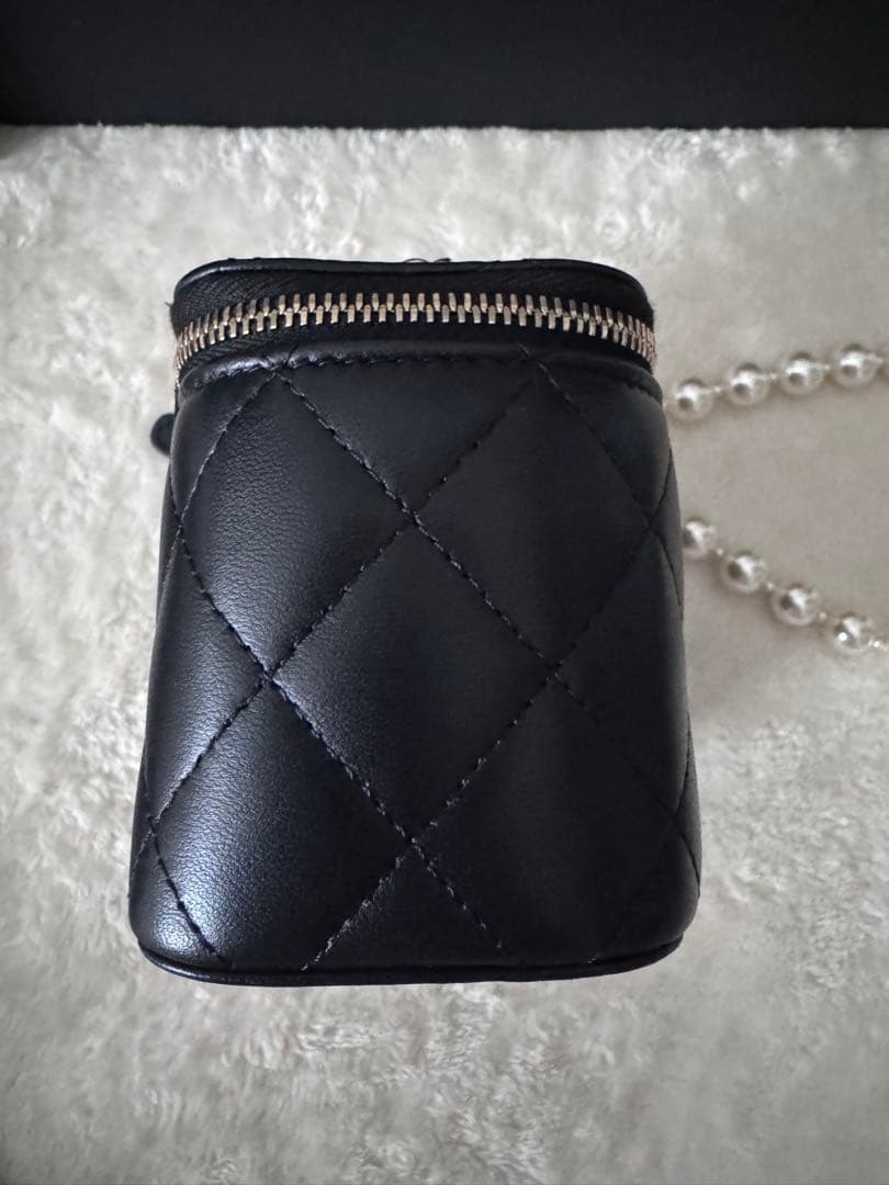 CHANEL パールミニバニティブラック レザー バック