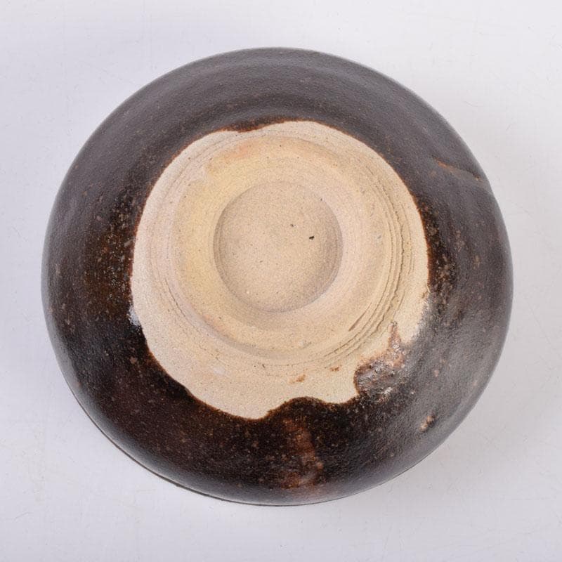 茶道具　瀬戸焼　黒茶碗　仕覆・時代箱付　V　8478