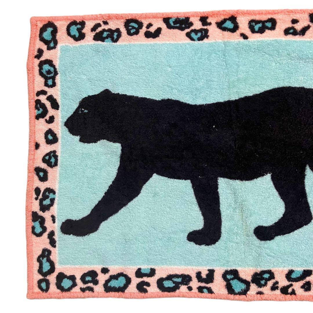 ⭐️良品⭐️ エルメス ビーチタオル パンサー 黒豹 マット ピンク ブルー