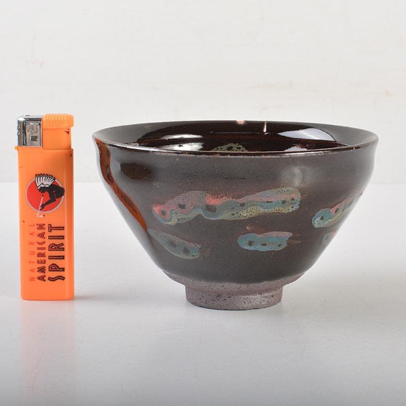 中国　南宋　油滴　曜変天目茶碗　在銘　C　6455