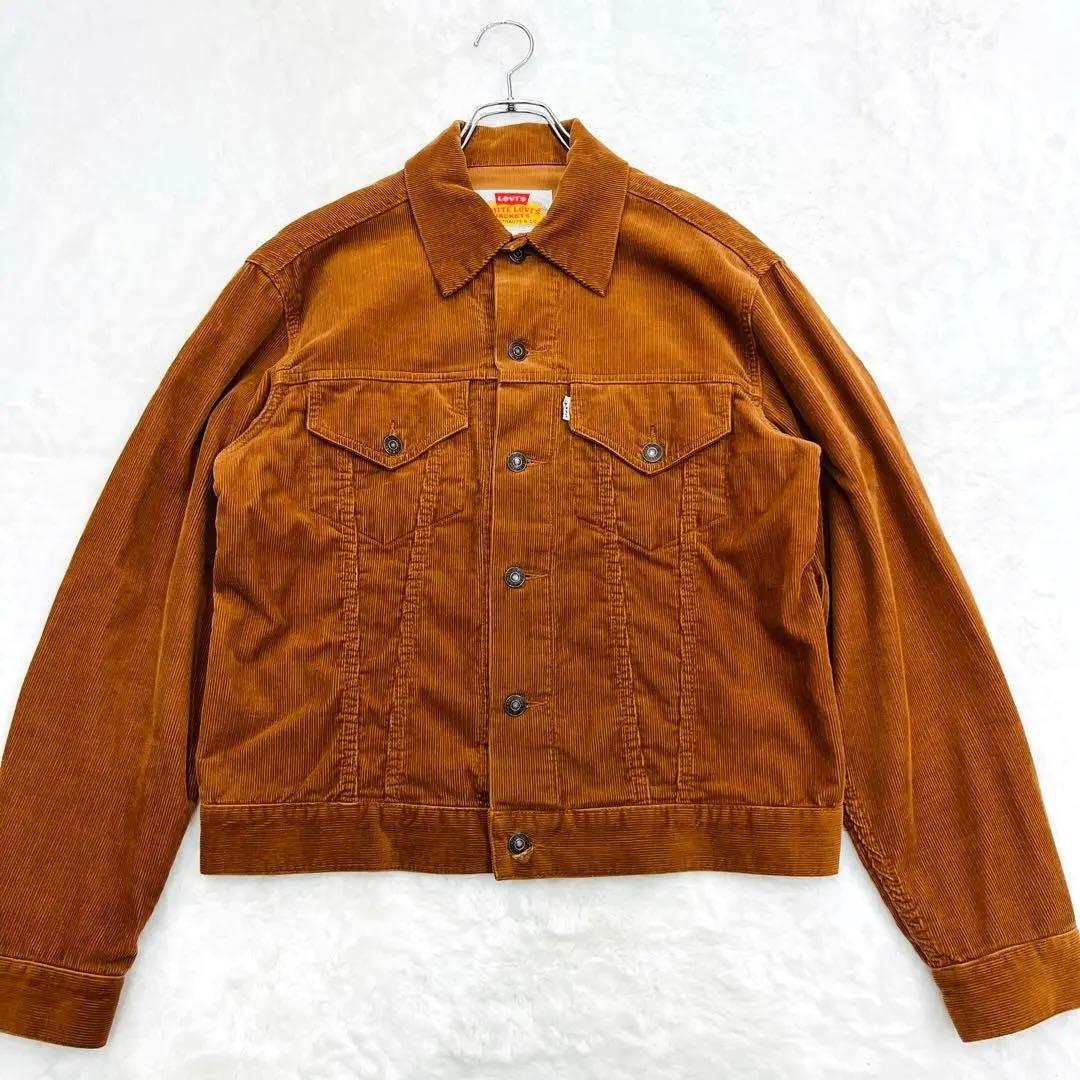 90s WHITE LEVI'S コーデュロイトラッカージャケット【40】