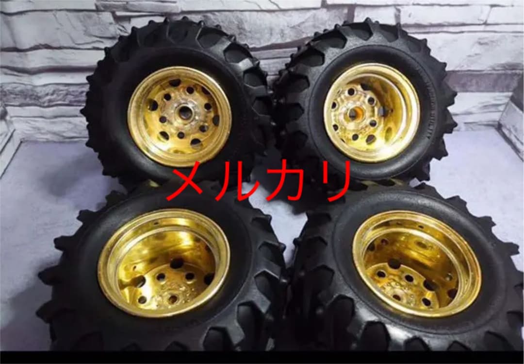 タミヤ   希少ゴールドホイールタイヤ付き