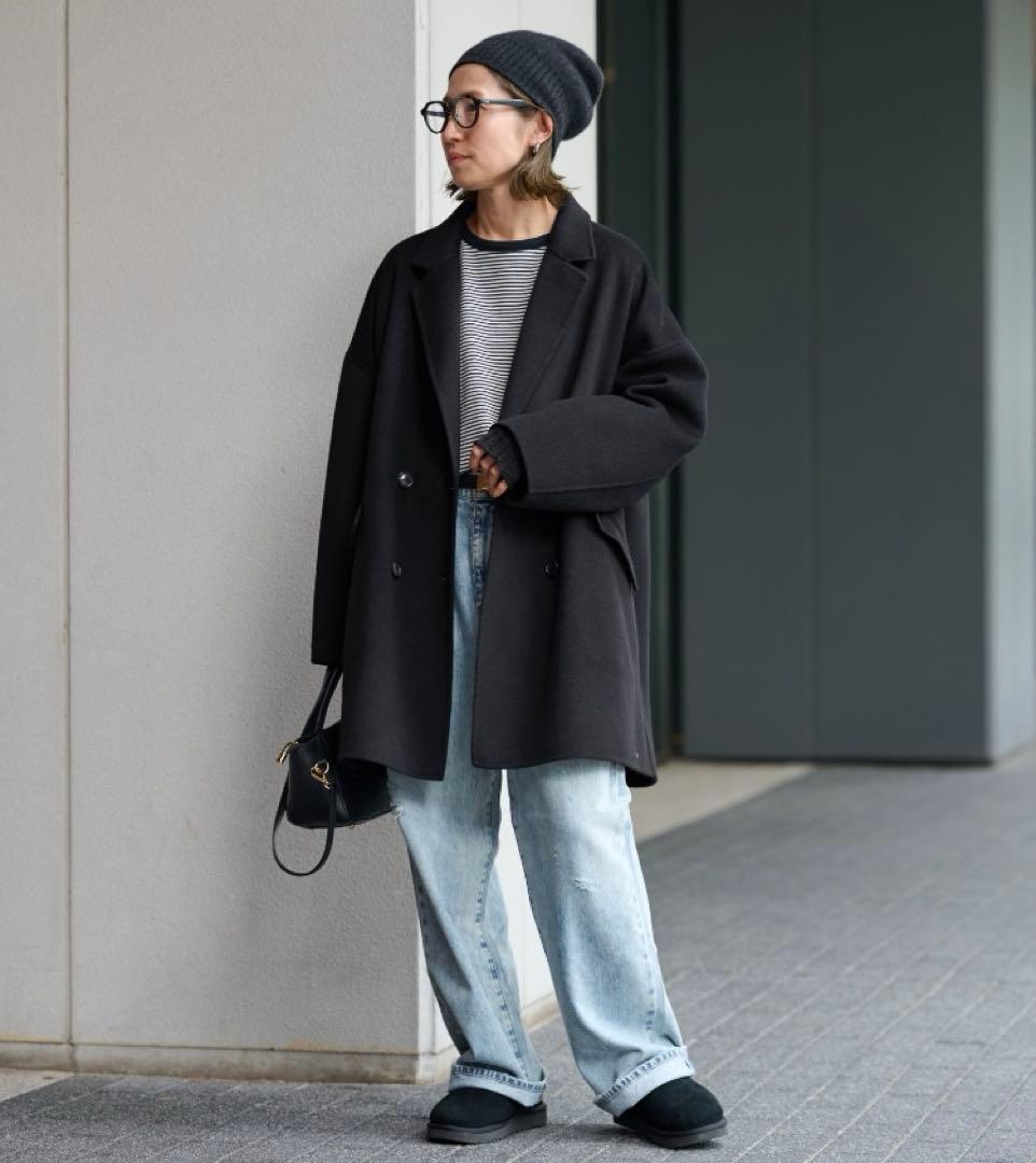 FRAMeWORK　ハミルトンリバーテーラードコート　ブラック　38