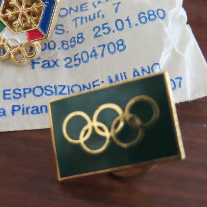 非売品　IOCピンバッジ　FIS ITALIA 国際スキー連盟　IOC