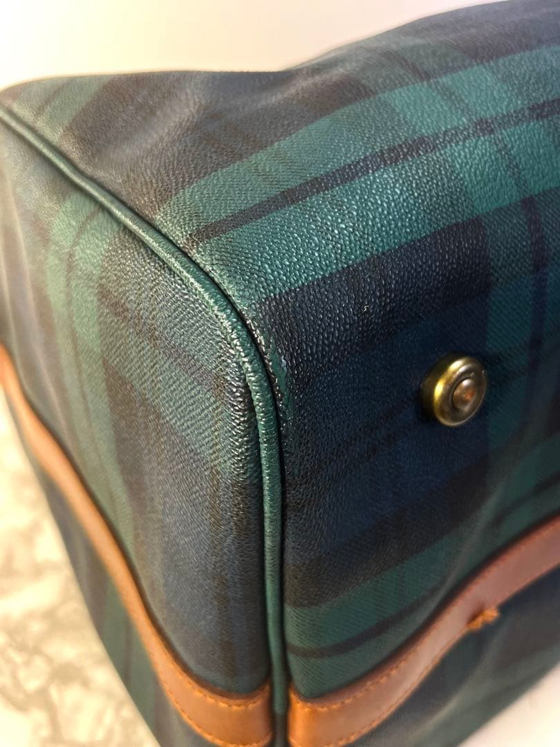 POLO ポロ ラルフローレン ボストンバッグ 2way チェック カデナ/キー