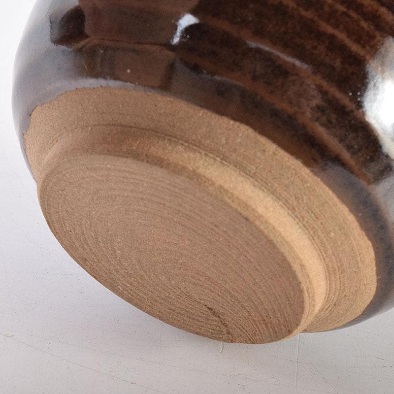 茶道具　京焼　平安　万代喜山造　鶴首茶入　仕覆付　共箱　V　6942