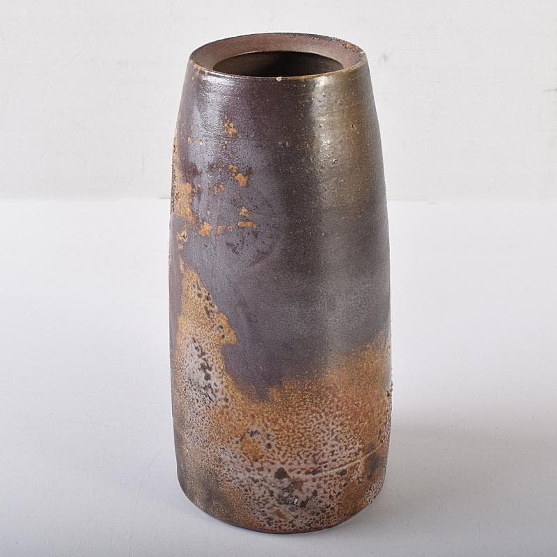 備前焼　人間国宝　金重陶陽作　花入　共箱　D　R7820