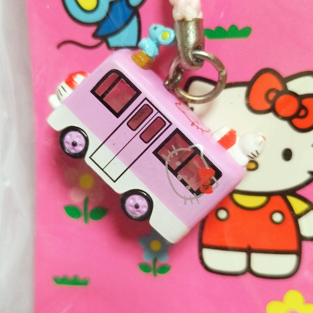 希少　レア　日本カーソリューションズ　ハローキティバス　ストラップ ピンク　根付